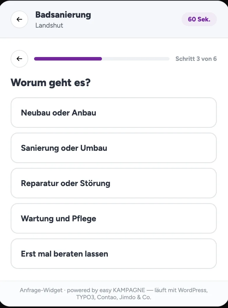 Anliegen wählen